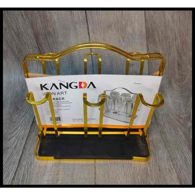 Picture of Golden Glass Stand Rack Holder Stainless Steel,Stainless Steel Dining Table Glass,Mug,Cup Rack Stand Holder