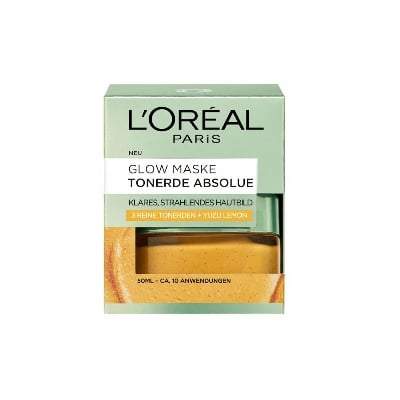 Picture of LOreal Paris Pure Clay Glow Face Maske For Brightens, Exfoliates 50ml