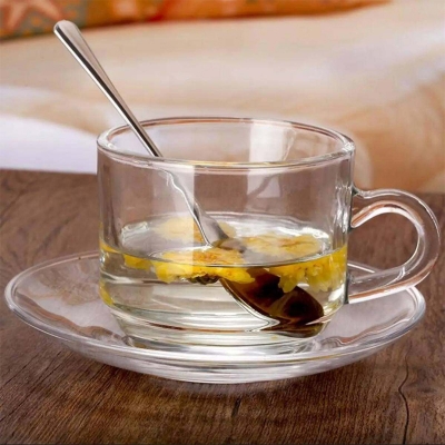 Picture of Transparent Tea Cup Set ( 6 Pcs cup- 6pcs preej)
