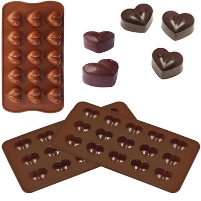 Picture of Silicone Ice-Cube Chocolate Cake Jelly Tray Pan Heart Maker Mold Mould