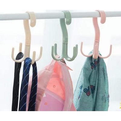 Picture of 360* Rotating Hanger Multi-Function Handbag 360 Degree Rotated 4 Hooks Plastic Hanger