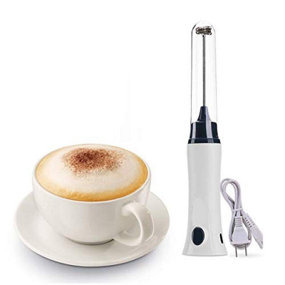 Picture of Hand Liquid Mixer and Coffee Maker Juice Maker Rechargeable-White
