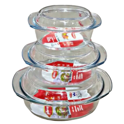 Picture of Oven Proof Glass Serving Dish - Transparent 6 Pcs Set.