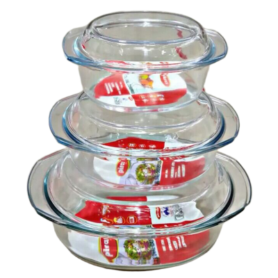 Picture of Oven Proof Glass Serving Dish - Transparent 6.Pcs Set, Oven Use And Serving Dish And Bakeware