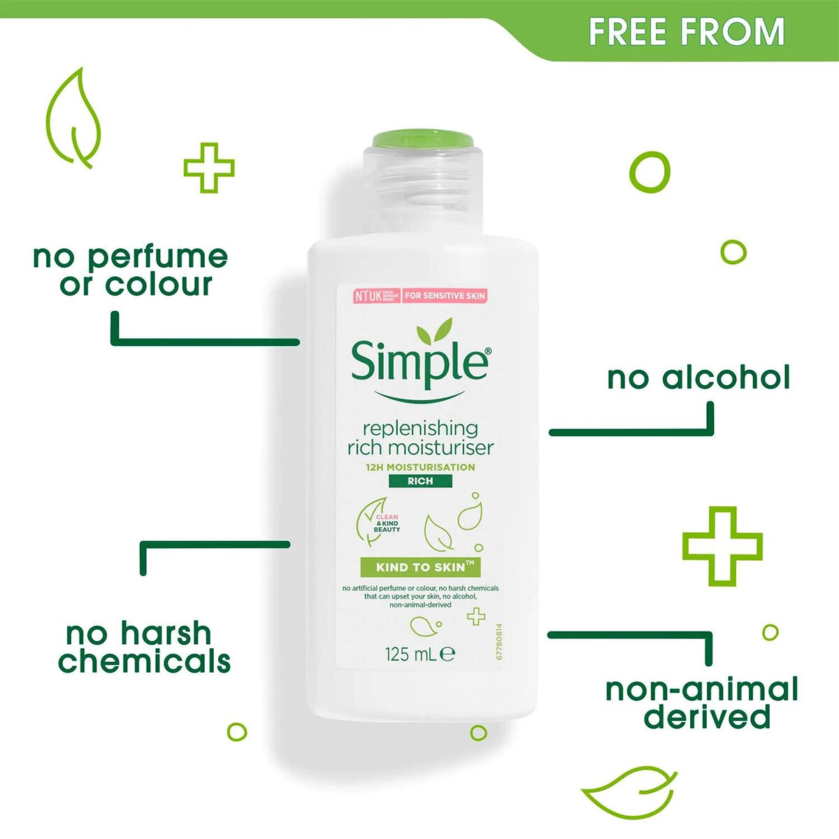 Picture of Simple Kind To Skin Replenishing Rich Moisturiser 125Ml - Night Cream
