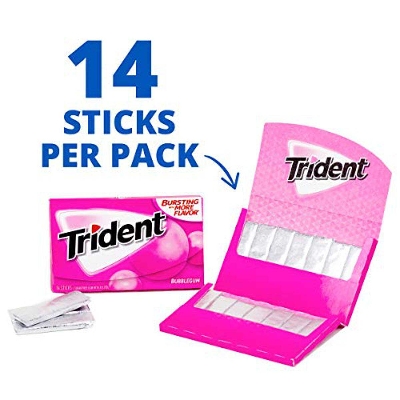 Picture of Trident Bubblegum Flavor Sugar Free Gum X 14 Soft Gum
