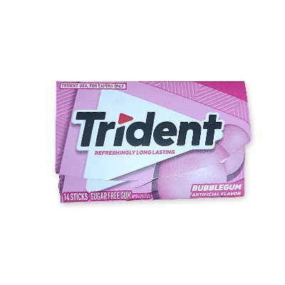 Picture of Trident Bubblegum Flavor Sugar Free Gum X 14 Soft Gum
