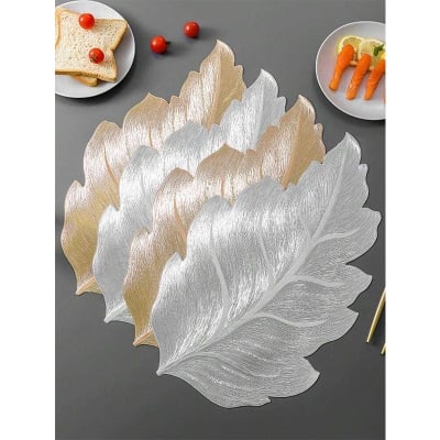 Picture of Place Mats Waterproof Washable PVC Dining Table Mats Non-Slip Heat Resistant Decorative Table Placemats for Dining, Kitchen and Home Decor 6 pc set