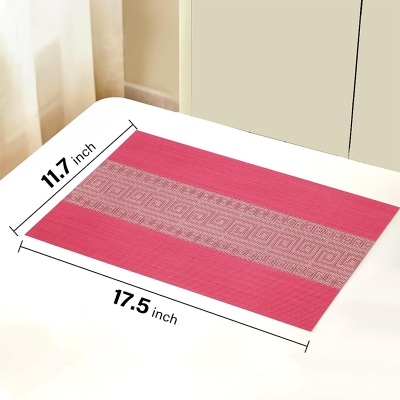 Picture of Plastic Placemats Set of 7pc set Washable Heat Resistant Non-Slip Elegant Durable Kitchen Dining PVC