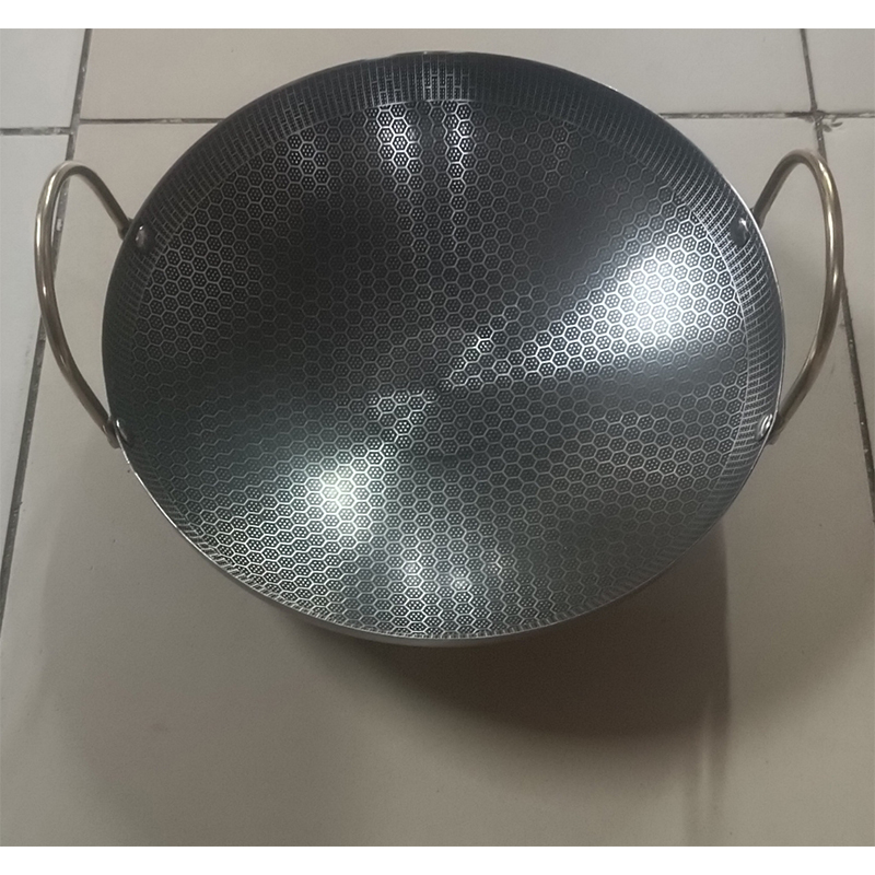 Picture of Honeycomb Wok/kadai Good Quality Coating Pots And Pans Stainless Steel Honeycomb Frying pan 23cm
