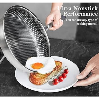 Picture of 1pc Stainless Steel Non-stick Pan
