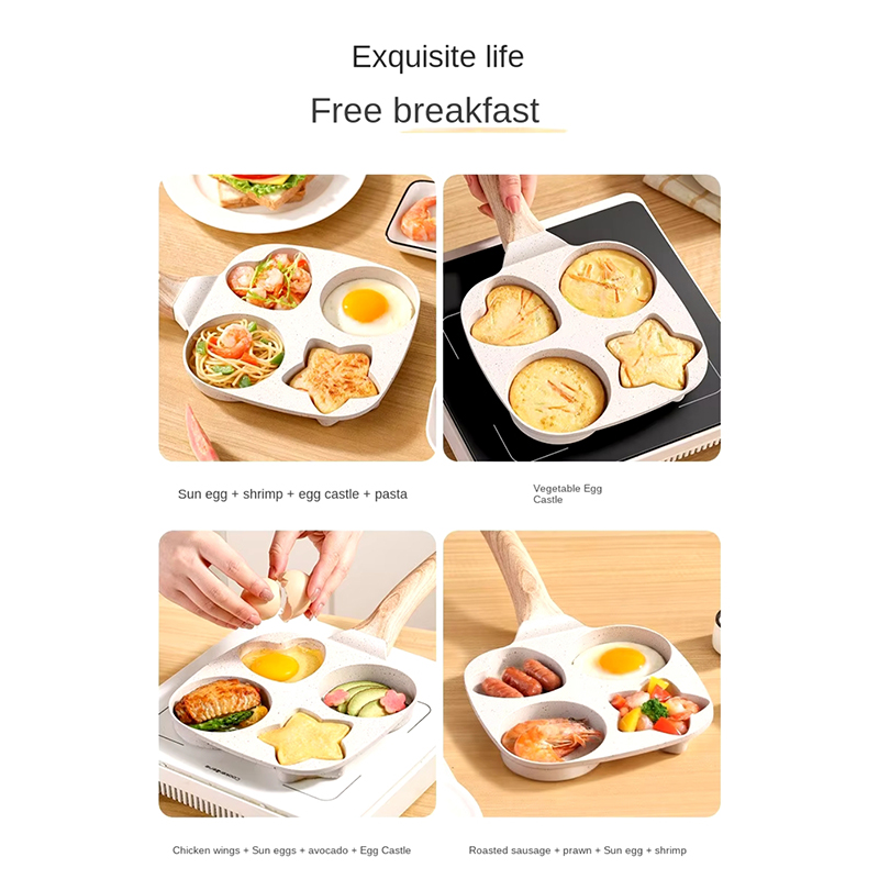 Picture of Nonstick Frying Pan,4-Cup Egg Pan Nonstick Divided Grill Frying Pan