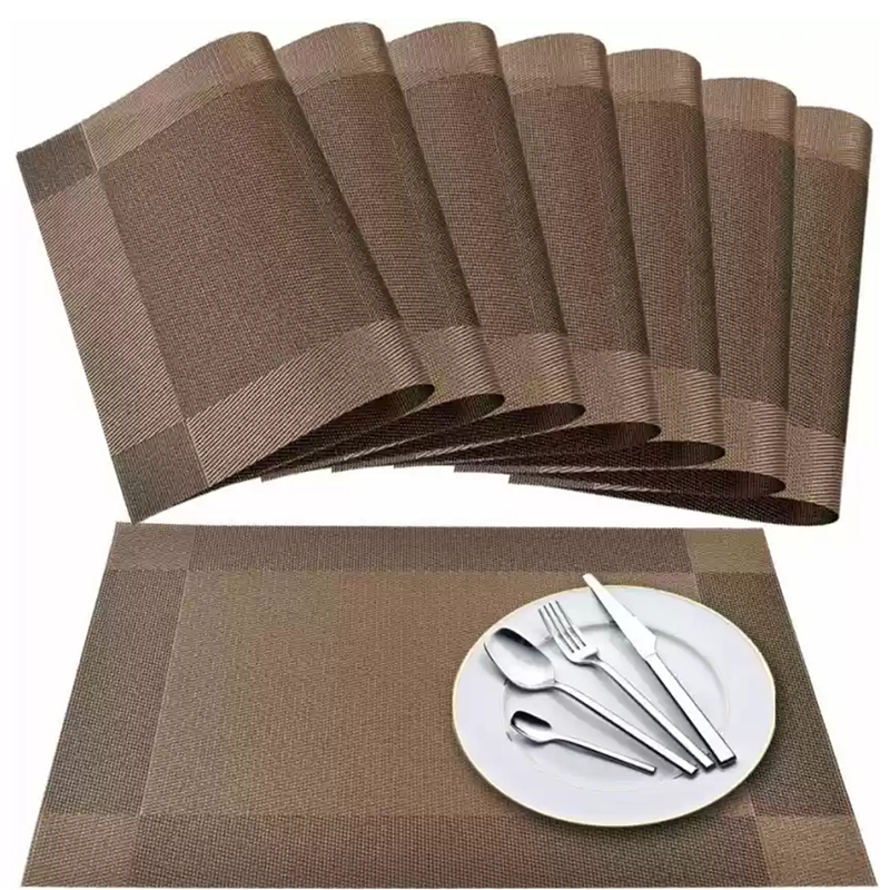 Picture of Dining Table Kitchen Restaurant, Easy to Wash Cleaning, 8 +1Table Placemat 9 pc set