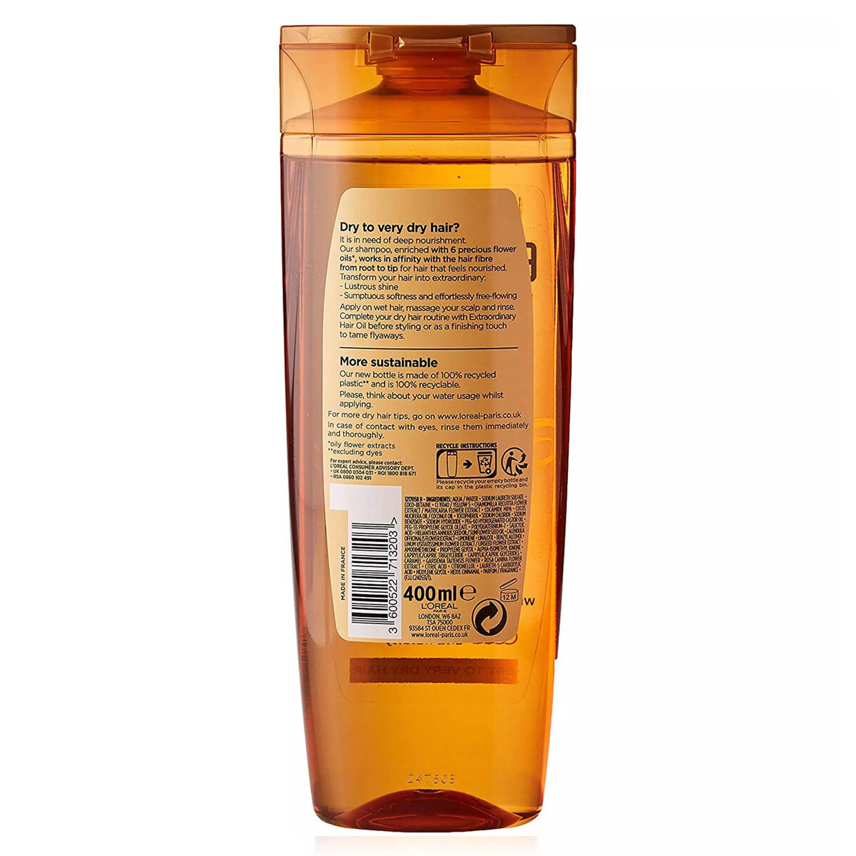 Picture of Loreal Elvive Extraordinary Oil Weightless Nourishing Shampoo With Fine Coconut Oil 400ml