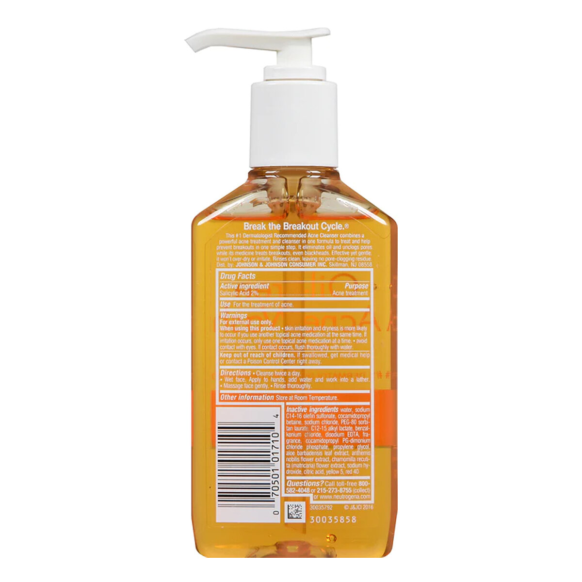 Picture of Neutrogena Oil Free Acne Wash 177ml