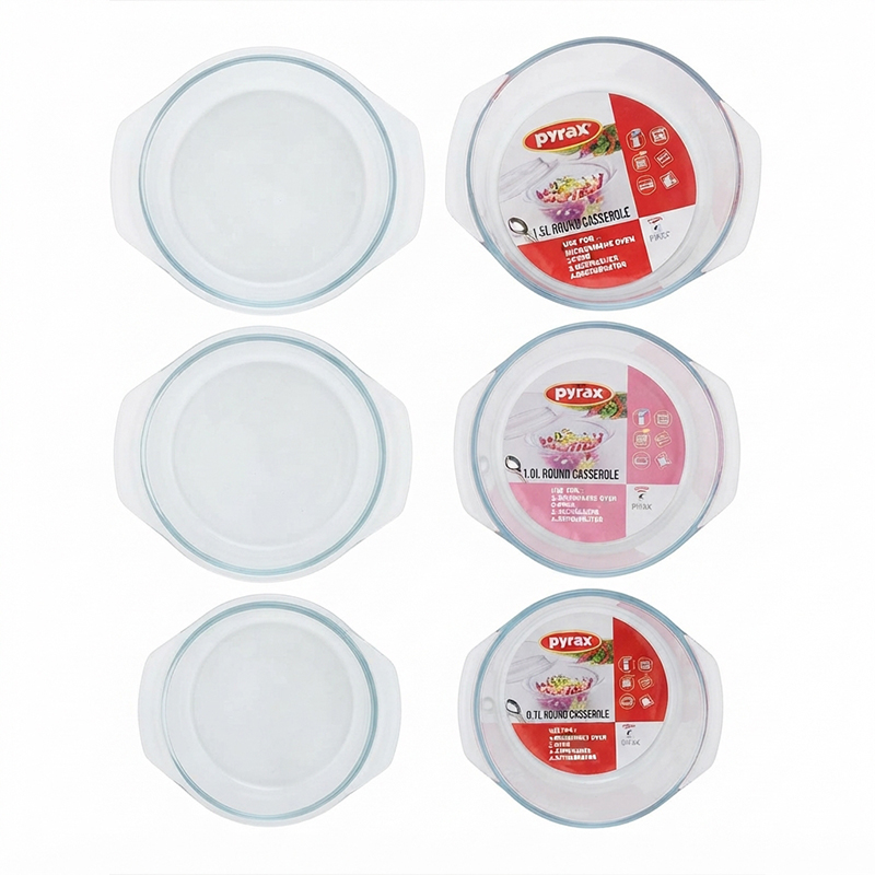 Picture of 3pc Oven Use And Serving Dish And Bakeware. Oven Proof Glass Serving Dish