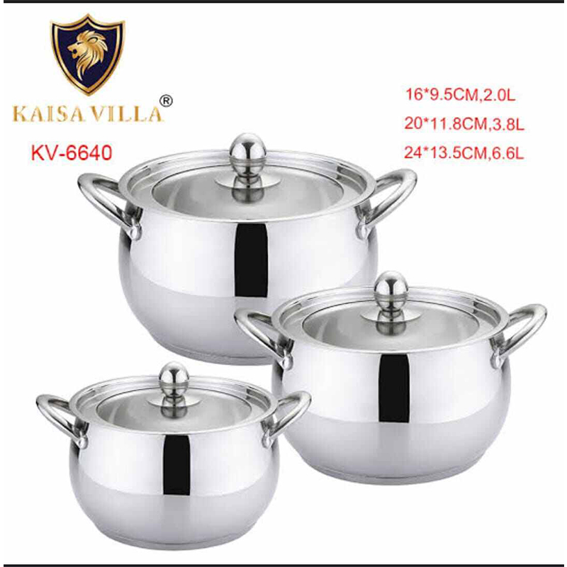 Picture of Kaisa Villa Stainless Steel Induction bottom 6pcs Cookware Set