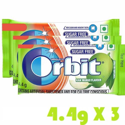 Picture of Orbit Raw Mango Flavour Sugar free chewing gum 4.4G X 3