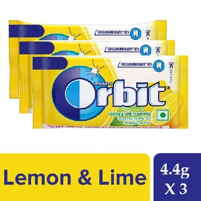 Picture of Orbit Lemon & Lime Flavour Sugar free chewing gum 4.4G X 3