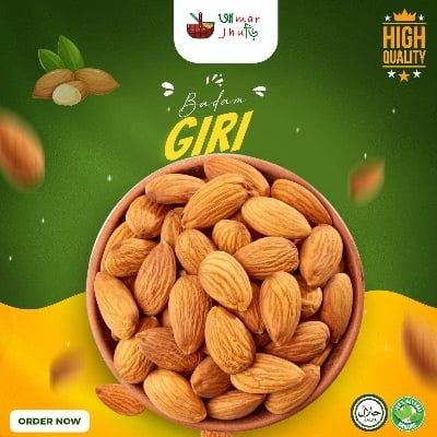 Picture of Almond Nuts Large Size [ Kaath Badaam Giri - High Quality - Fresh Stock - 100g #DryFruit #Freshstock #highquality #bestofferedprice #badaamgiri #almondswithoutshell #badam