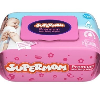 Picture of Supermom Baby Wipes 120 Pcs