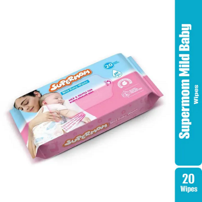 Picture of Supermom Baby Wipes - 20 Pcs