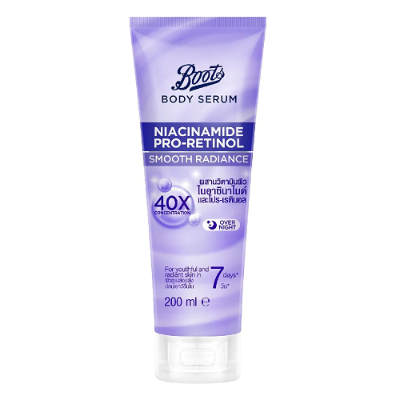 Picture of Boots Niacinamide Pro-Retinol Smooth Radiance Body Serum 200ml
