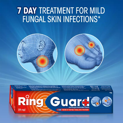 Picture of Ring Guard Anti Fungal Cream Tube Of 12g for Ringworm Treatment - Antifungal Care