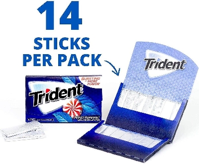 Picture of Trident Perfect Peppermint Flavor Sugar Free gum X 14 Soft gum
