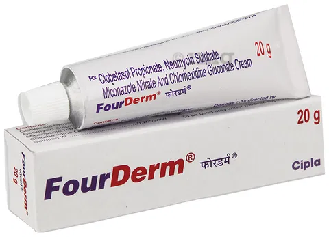 Picture of Fourderm Cream 20g - Clobetasol Propionate Neomycin Sulphate Miconazole Nitrate Gluconate Cream