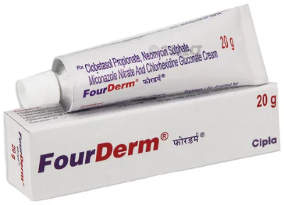 Picture of Fourderm Cream 20g - Clobetasol Propionate Neomycin Sulphate Miconazole Nitrate Gluconate Cream