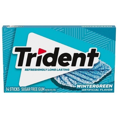 Picture of Trident Wintergreen Flavor Sugar Free Gum X 14 Soft Gum