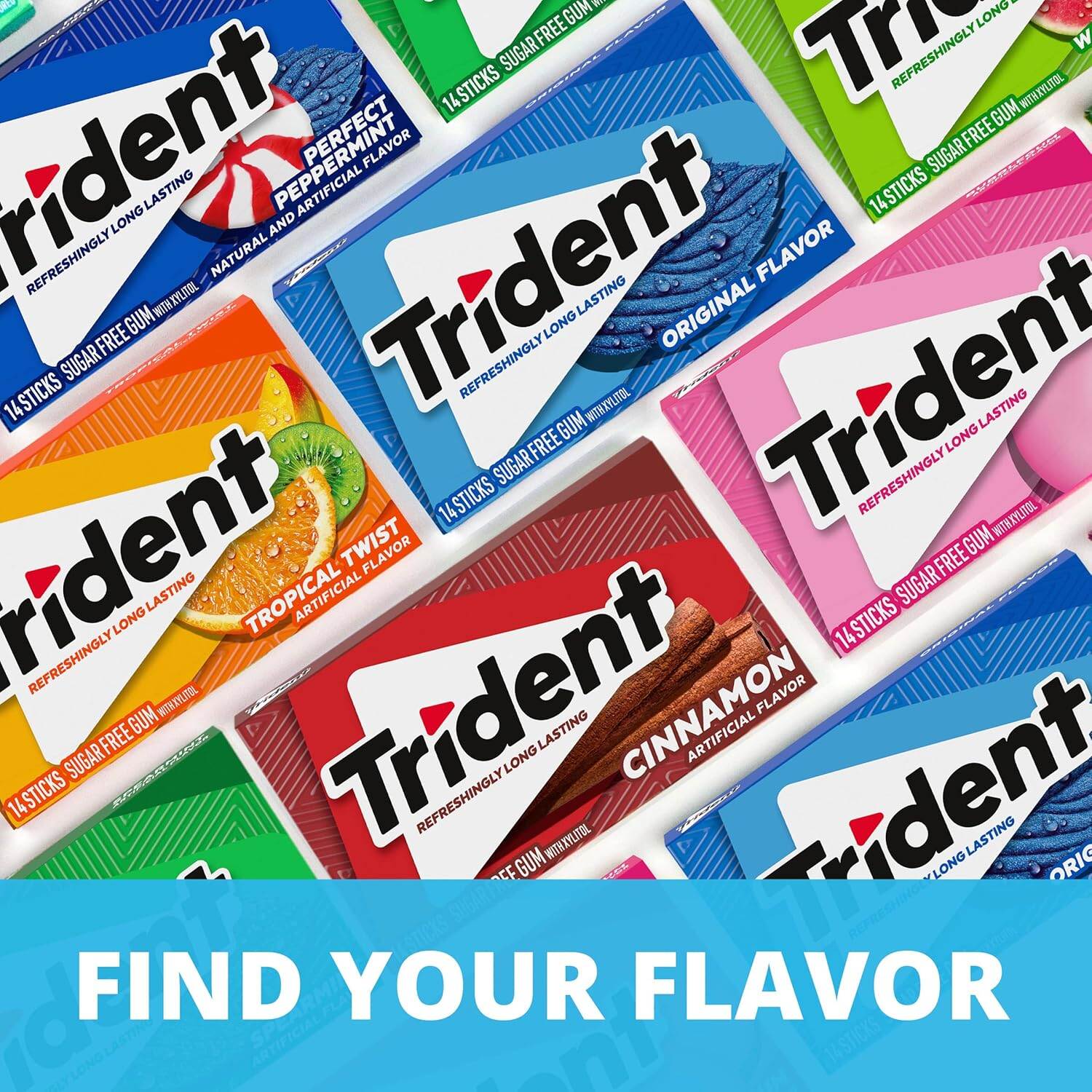Picture of Trident Mint Bliss Flavor Sugar Free Gum X 14 Soft Gum
