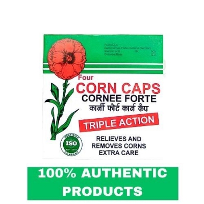 Picture of Four Corn Caps Triple Action - Relived and Removes Corn Extra Care