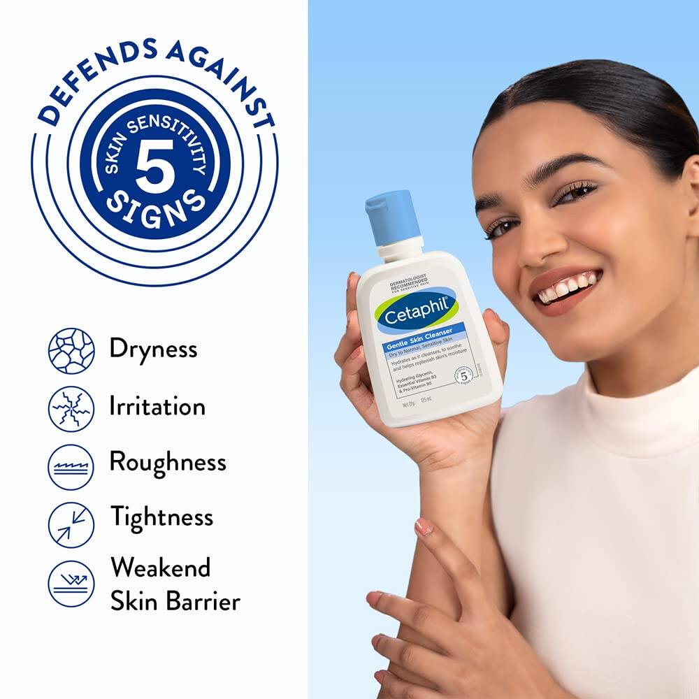 Picture of Cetaphil Gentle Skin Cleanser - For Face & Body, Dry to Normal & Sensitive Skin 125ml