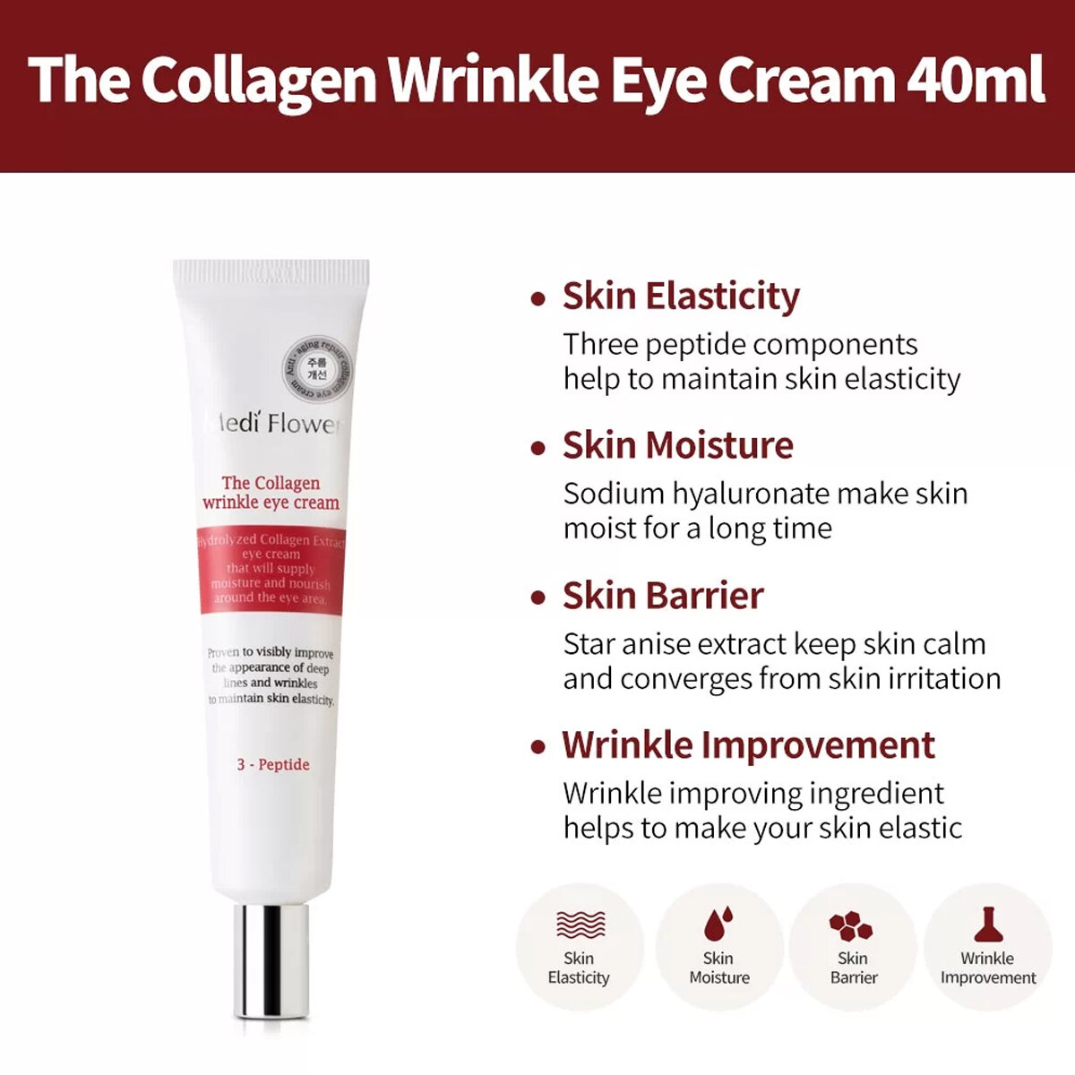 Picture of Medi Flower Collagen Wrinkle Eye Cream 40ml