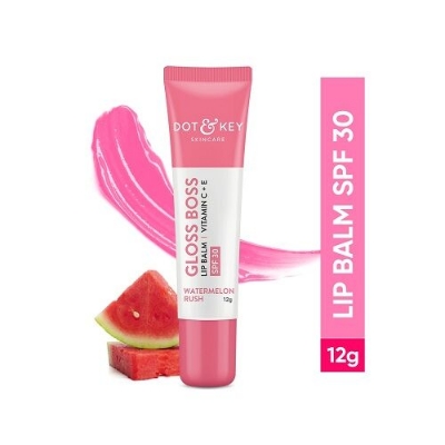 Picture of DOT & KEY Gloss Boss Vitamin C+E Tinted Lip Balm with SPF 30 12g - Watermelon Rush