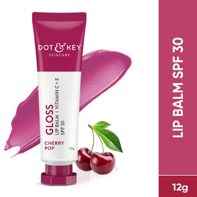 Picture of DOT & KEY Gloss Boss Vitamin C+E Tinted Lip Balm with SPF 30 12g - Cherry Pop