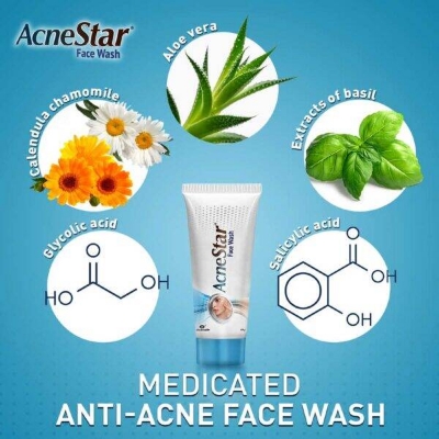 Picture of Mankind Acne Star Face Wash 50g