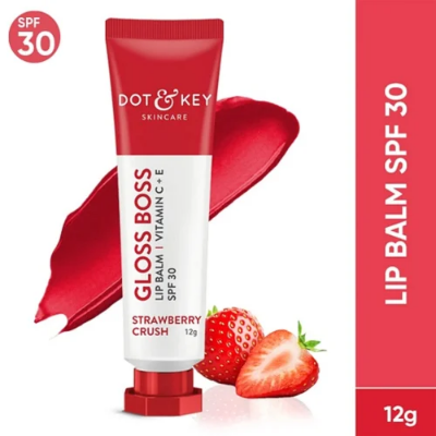 Picture of DOT & KEY Gloss Boss Vitamin C+E Tinted Lip Balm with SPF 30 12g - Strawberry Crush