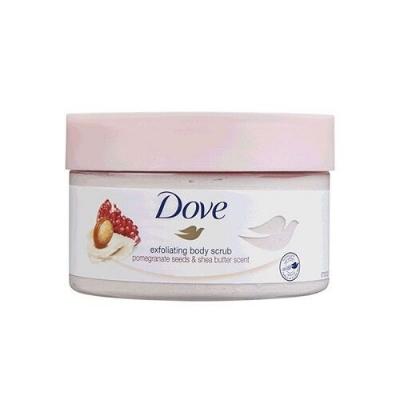 Picture of Dove exfoliating body scrub crushed pomegranate seeds & shea butter scent 225ml