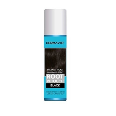 Picture of Derma V10 Root Retouch Instant Hair Spray Black 75ml