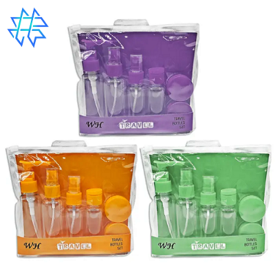 Picture of 6 in 1 Travel Kit for Cosmetic Toiletries with Empty Refillable Bottle Set