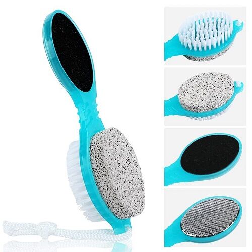 Picture of 4 in 1 Foot Pedicure Brush with Pumice Stone ( Cleanse, Scrub, File & Buff )
