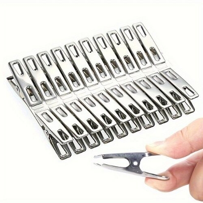 Picture of Weiyida Stainless Steel Windbreak Clip For Cloth Clip - 20 Pieces