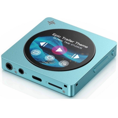 Picture of FiiO Snowsky DISC digital audio player classic CD players touchscreen design with modern Hi-Res audio features in a pocket-sized aluminum body, Blue