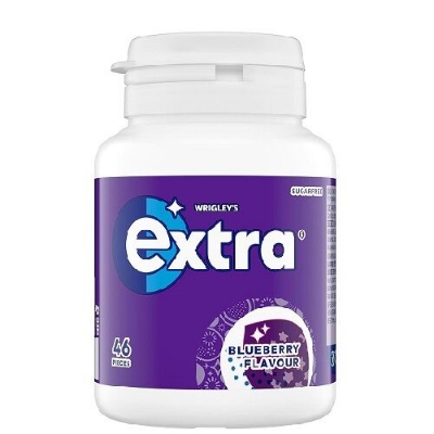 Picture of Wrigley’s Extra Blueberry Flavour Sugar Free Chewing Gum Bottle 64g