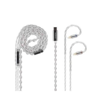 Picture of Nicehck SP4 USB C IEM Cable with Mic White