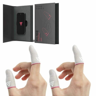 Picture of Vero Forza Glide Pro V2 (Standard Edition) 2 pair finger sleeves for pubg. freefire , mobile gamers White