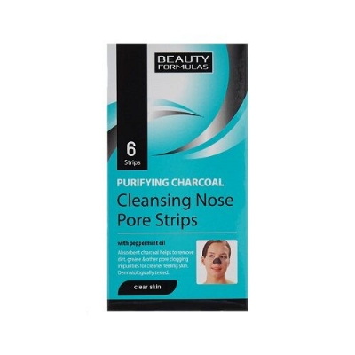 Picture of Beauty Formulas Purifying Charcoal Cleansing Nose Pore Strips - 6 Strips
